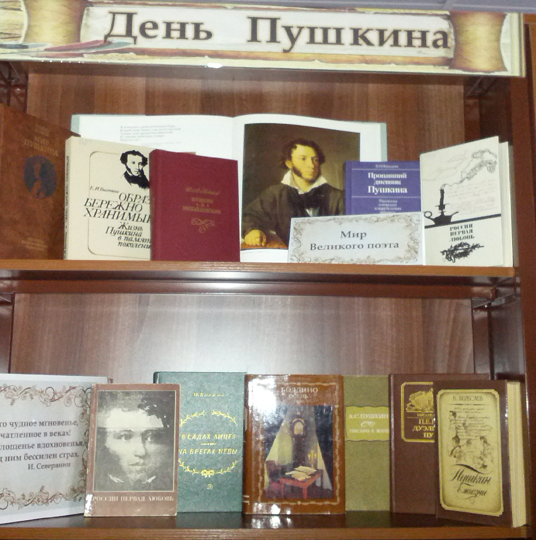 Пушкин книжная выставка в библиотеке